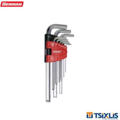 Σετ Κλειδιά Άλλεν 9Τ BENMAN TURBALL 6.5-18cm - (70400)