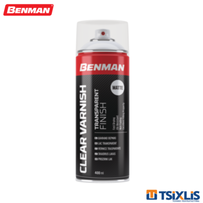 Spray Βερνίκι BENMAN Διάφανο Ματ 400ml - (28531)