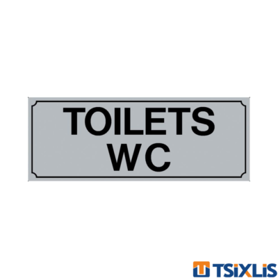 Πινακίδα Πλαστική "TOILETS WC" 75x200mm