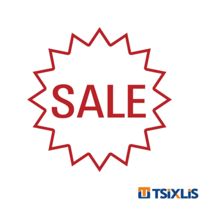 Πινακίδα Αυτοκόλλητο "SALE-ΑΣΤΕΡΙ" 250x250mm