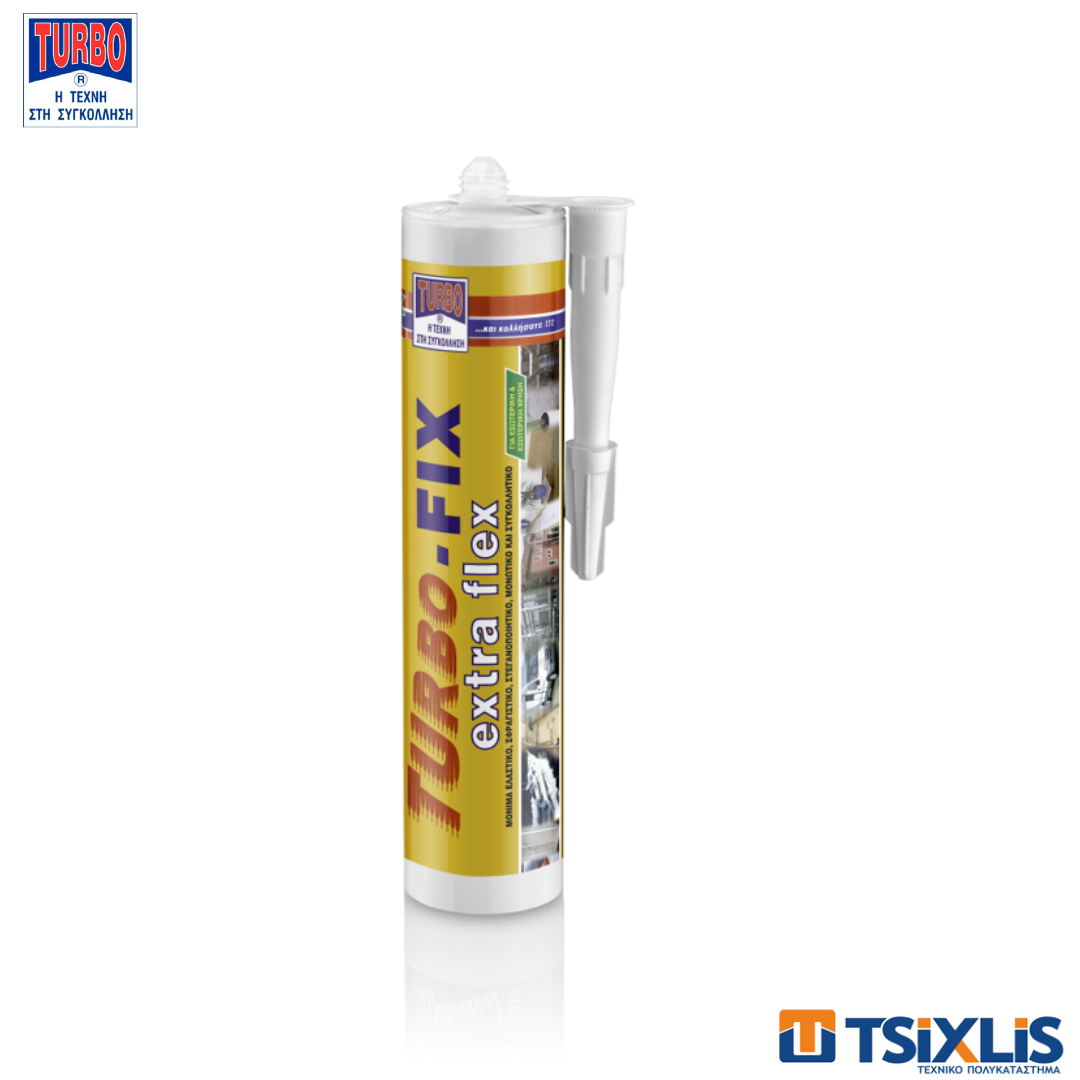 Υλικό Στεγανοποίησης & Κόλλησης TURBO-FIX EXTRA FLEX Λευκή 290ml