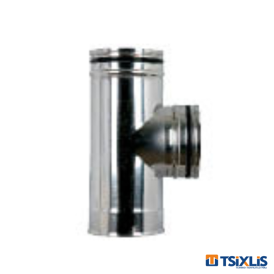 Ταφ Σόμπας INOX Φ80 - 90°