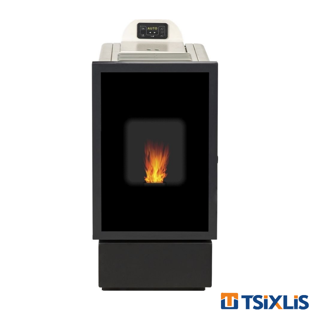 Σόμπα Πέλλετ Αερόθερμη 6,1kW EVITA - Ελληνικής Κατασκευής