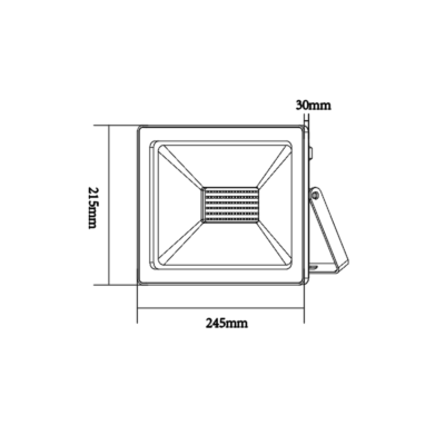 Προβολέας LED 100W / 6000K με Μαύρο Περίβλημα DIOLAMP - ( Q10060 )