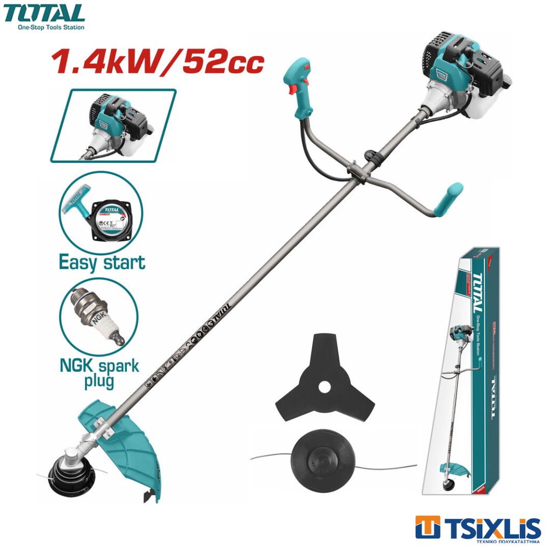 Θαμνοκοπτικό Βενζίνης TOTAL 52cc / 2.2Ηp - (TP5524411)