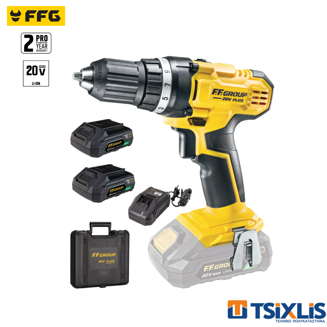 Δραπανοκατσάβιδο Μπαταρίας 20V F.F.G 35Nm CDD/35 & Μπαταρίες 2x2.0Ah & Φορτιστής - (41624)