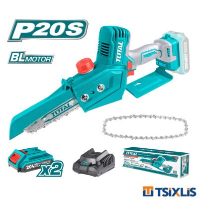 Αλυσοπρίονο Κλαδευτικό Μπαταρίας TOTAL 20V/2x2Ah - (TGSLI20683)
