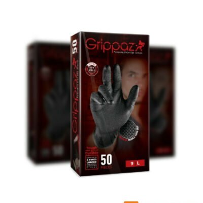 Γάντια Νιτριλίου Μιας Χρήσης 50τμχ Μαύρα GRIPPAZ L