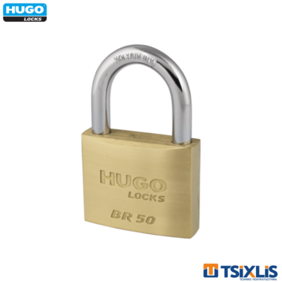 Λουκέτο Ορειχάλκινο Με 3 Κλειδιά HUGO 2KA-BR50 - (60209)