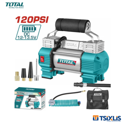 Κομπρεσέρ Αέρος TOTAL Αυτοκινήτου Με Φως 12V/10Bar - (TTAC2506)