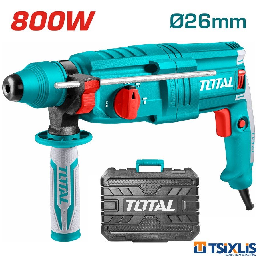 Περιστροφικό Πιστολέτο - Σκαπτικό TOTAL SDS-PLUS 800W TH308268