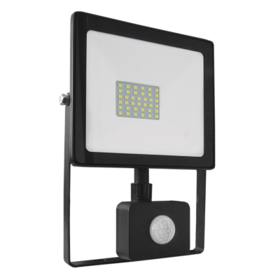 Προβολέας LED 20W / 6000Κ Με Μαύρο Περίβλημα & Αισθητήρα DIOLAMP - ( Q2060S )