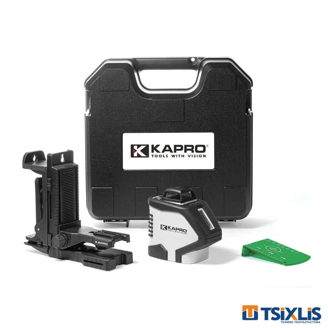 Αλφάδι Laser Πράσινης Δέσμης 2 Ακτινών & 2 Κουκίδων 962G KAPRO