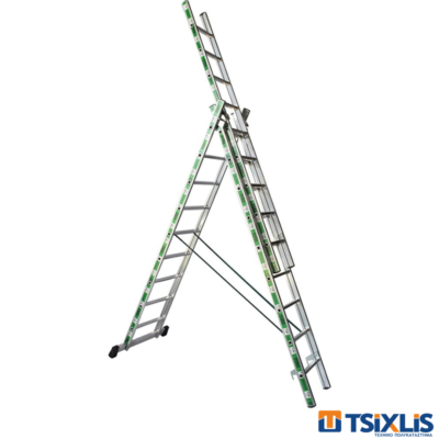 Σκάλα Αλουμινίου Επαγγελματική 2,25Μ x 5,35M & 3X8 Σκαλοπάτια Pankoskal - (00175)