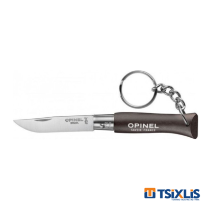Σουγιάς INOX Με Μπρελόκ OPINEL Μαύρο - Νο 4