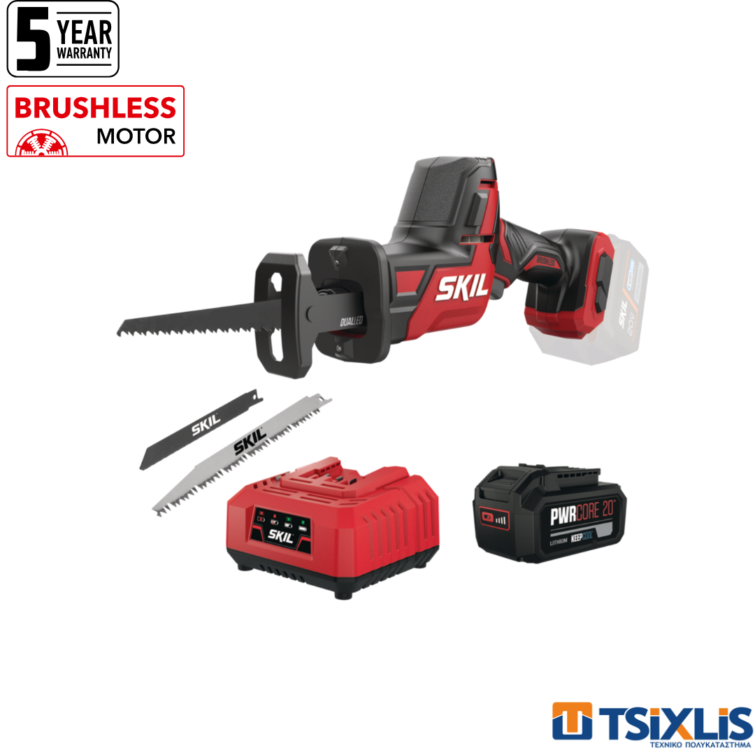 Σετ Σπαθόσεγα Μπαταρίας 20V Compact SKIL 25.4mm 3475-CA & Μπαταρία 4.0Ah & Φορτιστής 2,4AA - (D00475)