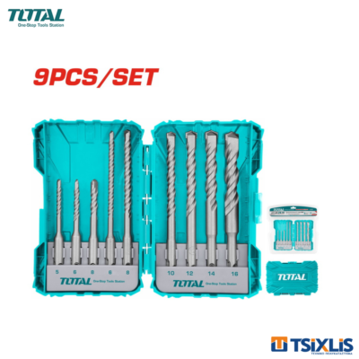 Σετ Τρυπάνια TOTAL SDS PLUS | 9τμχ. - (TACSDL30901)