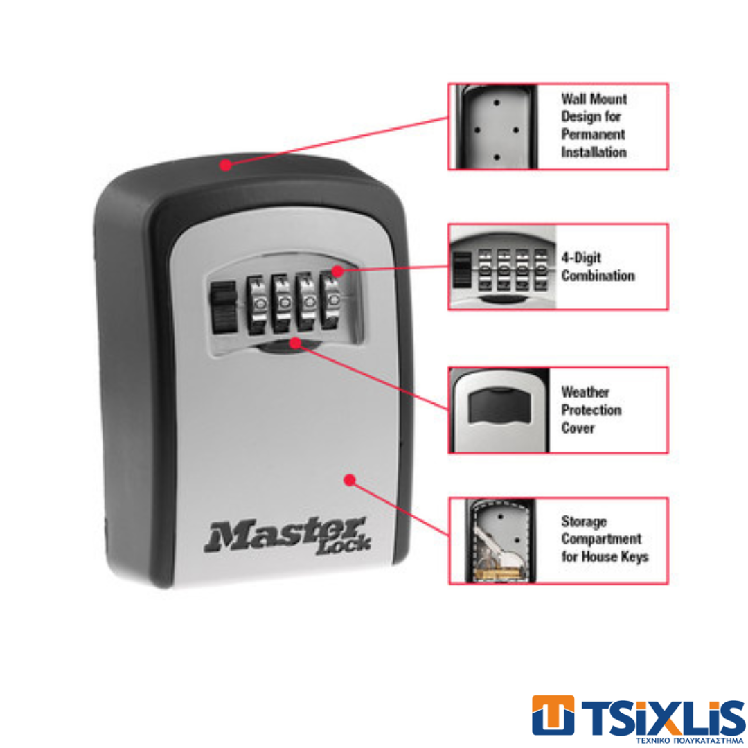 Κλειδοθήκη Τοίχου Ασφαλείας Master Lock 5403DCRM - (540300112)
