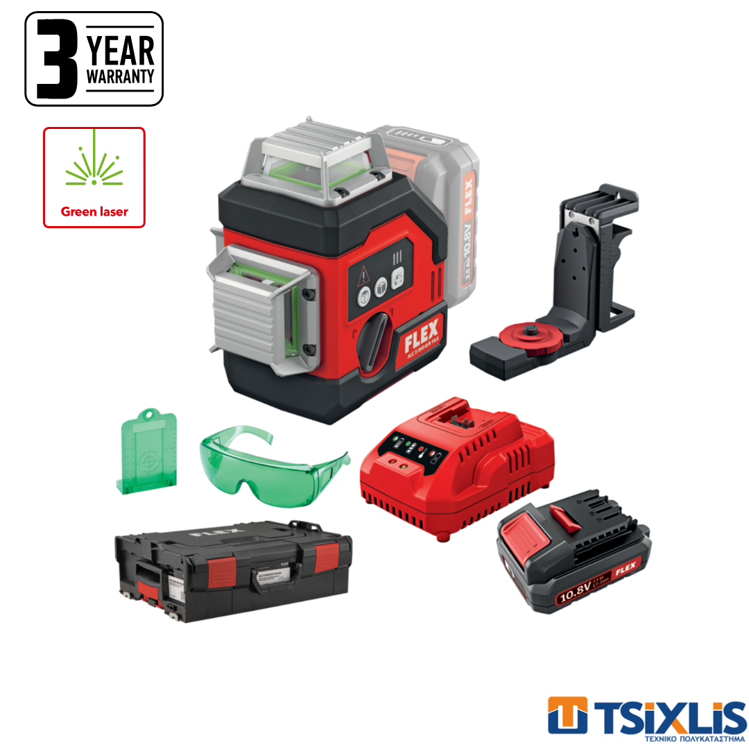 Αλφάδι Laser FLEX 360° 10.8v ALC 3/360-G/R - (500739)
