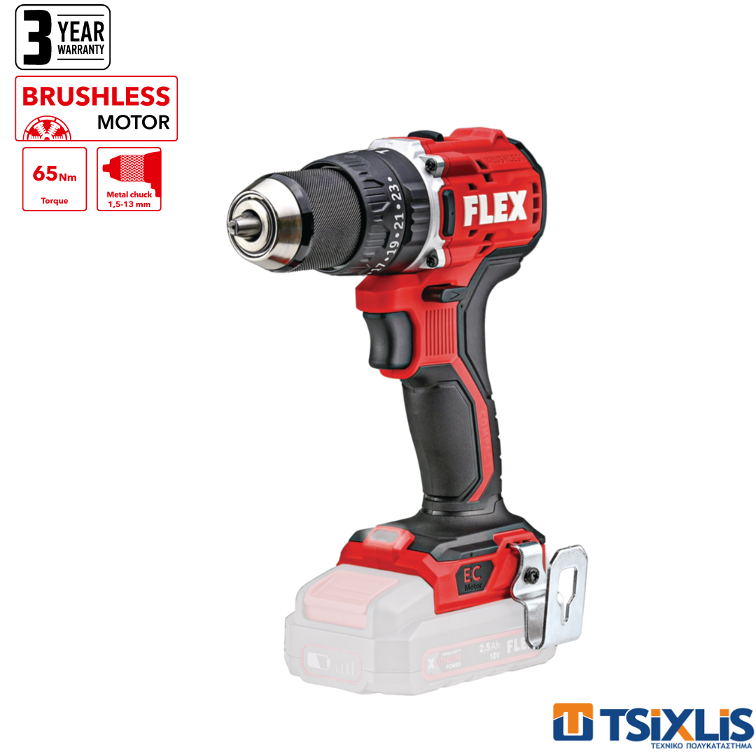 Κρουστικό Δραπανοκατσάβιδο Μπαταρίας FLEX 18V SOLO - (530532)
