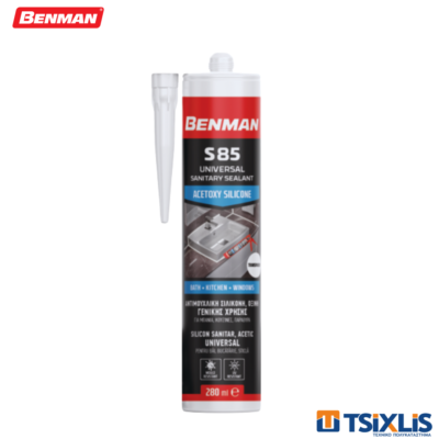 Σιλικόνη Αντιμουχλική Γενικής Χρήσης BENMAN S85 280ml Διάφανη - (73174)