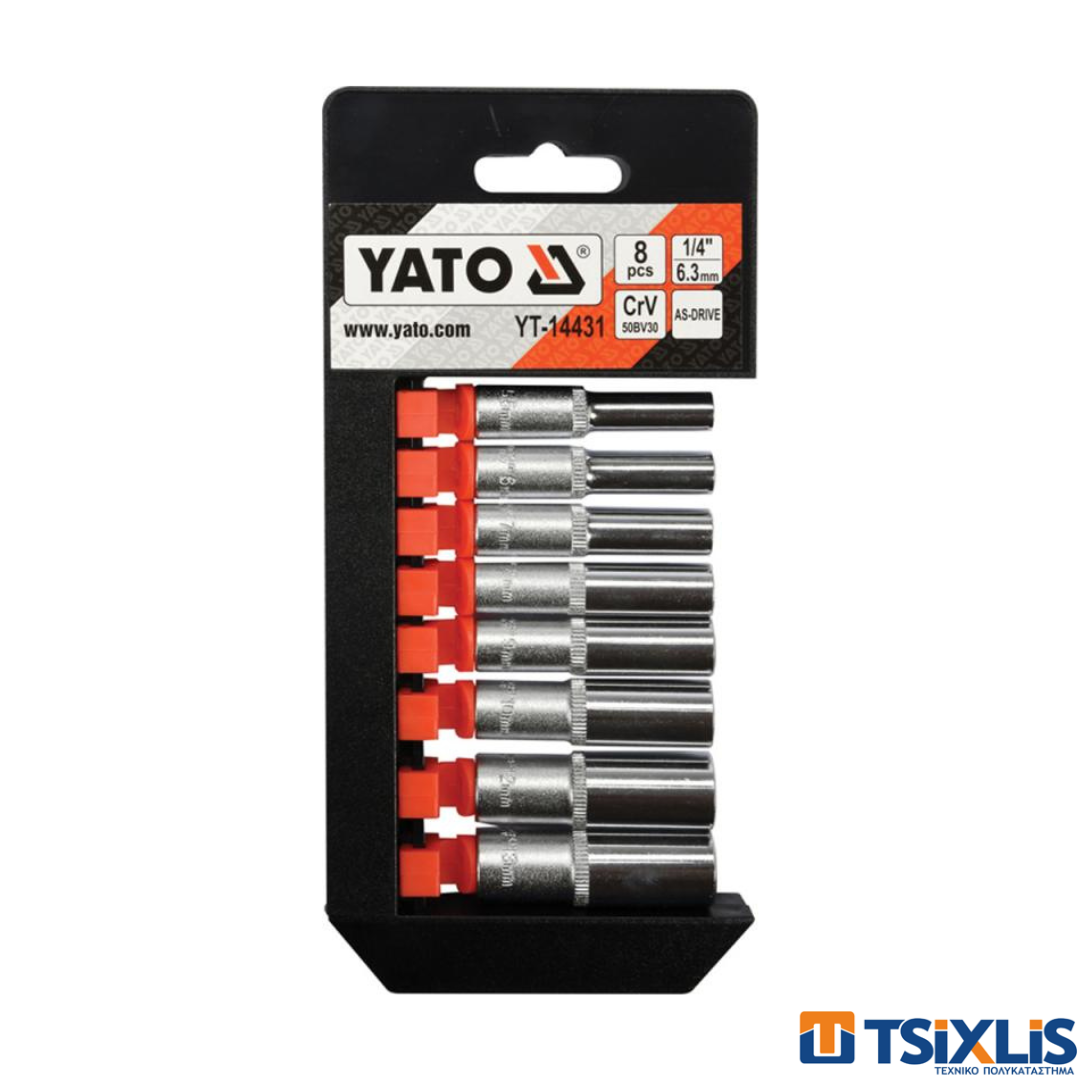 Σετ 8τεμ. Καρυδάκια 1/4'' YATO YT-14431