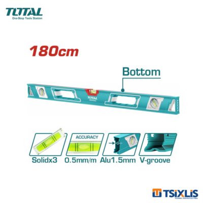 Αλφάδι Αλουμινίου TOTAL Μαγνητικό 180cm - (TMT218028)