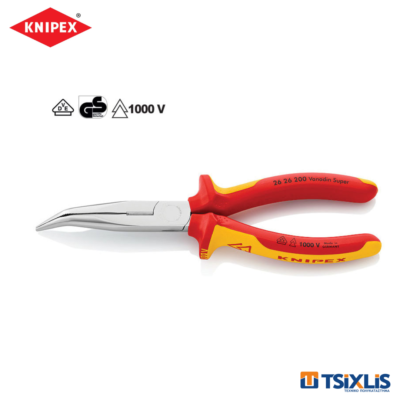 Μυτοτσίμπιδο Ηλεκτρολόγων KNIPEX 2626200 Γωνία 200mm 1000V - (9600086)