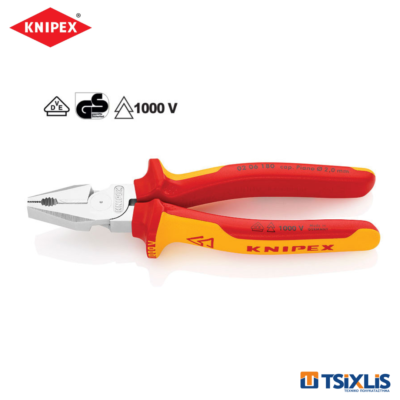 Πένσα Ηλεκτρολόγων KNIPEX 0206 Με Υπομόχλιο 1000V - (Διάφορα Μεγέθη)