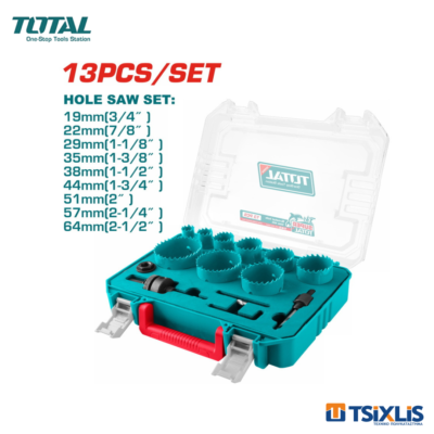 Σετ Ποτηροτρύπανα Μετάλλου HSS Bi-metal TOTAL - (TACSH0132)