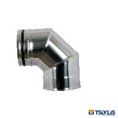 Γωνία Σόμπας INOX Φ200 - 90°