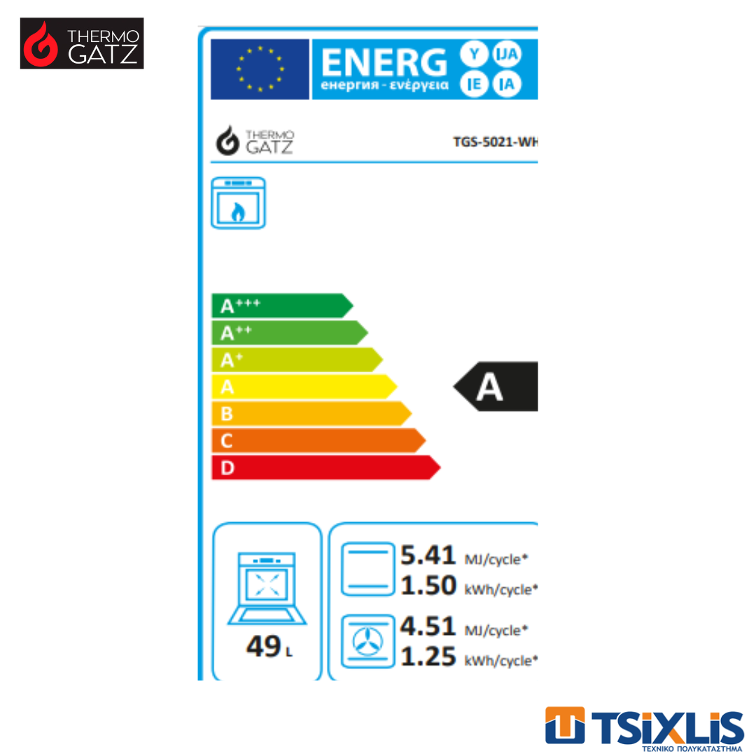 Κουζίνα Μικτή THERMOGATZ 60Lt TGS 3531 BL