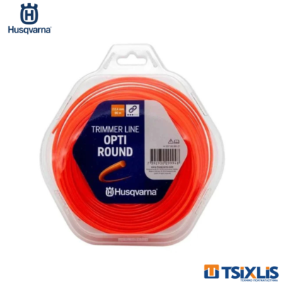 Μεσινέζα HUSQVARNA 2.4mm x 15mm Πορτοκαλί Opti Round