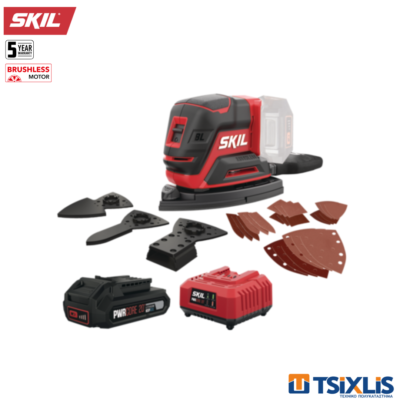 Σετ Πολυτριβείο Μπαταρίας 20v SKIL 1.6m 3720CD & Μπαταρία 1x2.5Ah & Φορτιστής 2.4Α - (D00250)