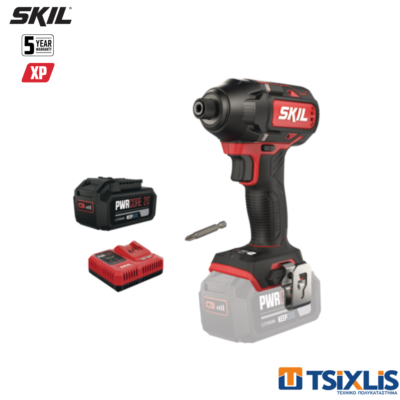 Σετ Κατσαβίδι Παλμικό Μπαταρίας 20V SKIL 250Nm 3231CA & Μπαταρία 1x4.0Ah & Ταχυφορτιστής 6.0Α - (D00466)