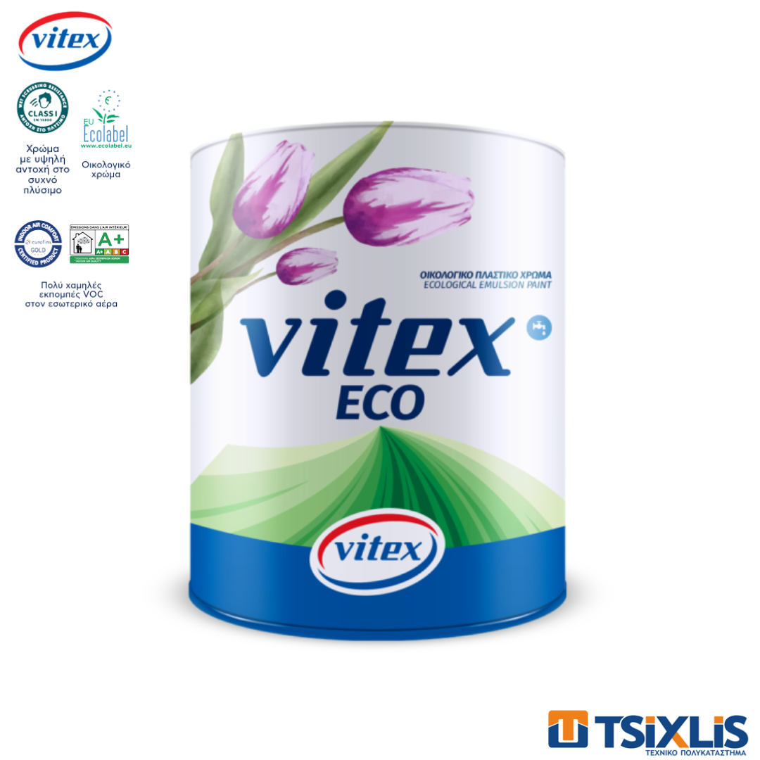Πλαστικό Οικολογικό Χρώμα VITEX ECO Λευκό 10L