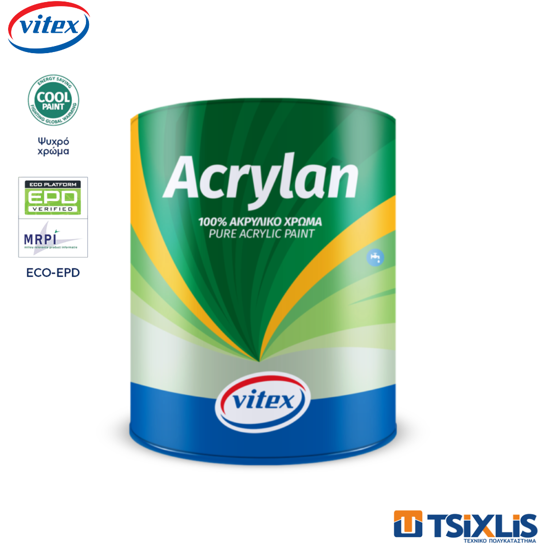 Ακρυλικό Χρώμα VITEX ACRYLAN Λευκό 10L