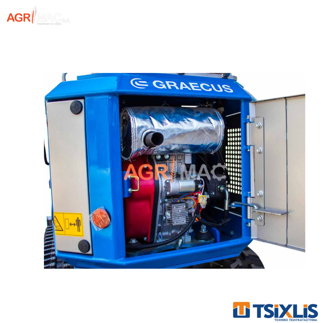 Εκσκαφέας Ερπυστριοφόρος AGRIMAC 900KG GRAECUS EB09 & Κινητήρας DIESEL KOOP 10hp KD192