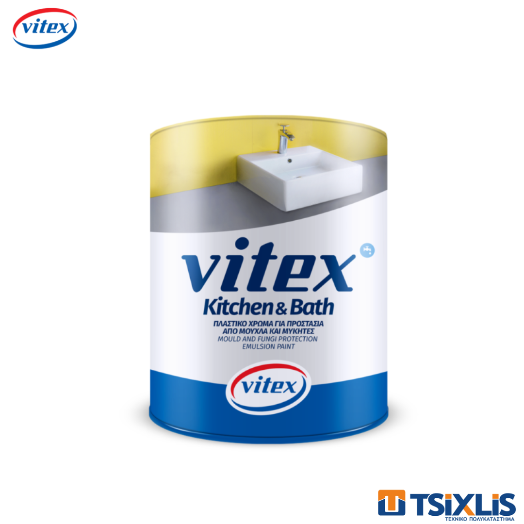 Πλαστικό Χρώμα VITEX KITCHEN & BATH Λευκό 3L
