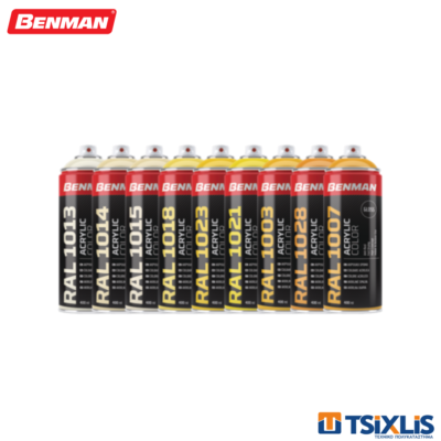 Spray Ακρυλικό Xρώμα BENMAN Φιλντίσι Ανοιχτό 400ml - (28500)