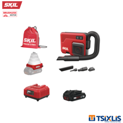 Σετ Summer Combo Skil 20v Με Προβολέα 3175CA & Σκούπα - Τρόμπα 3167CA & Μπαταρία 2.0Ah & Φορτιστής 2.4A & Σακίδιο Πλάτης - (CK1E 3314DA)
