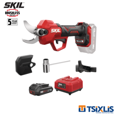 Ψαλίδι Κλαδέματος Μπαταρίας 20v SKIL 27mm & Μπαταρία 1x2.0Ah & Φορτιστής 2.4Α - (D00424)