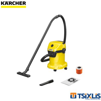 Σκούπα Υγρής & Ξηρής Αναρρόφησης KARCHER 1000W/17L WD 3 V-17 - (1.628-127.0)