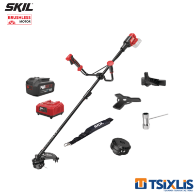 Θαμνοκοπτικό Μπαταρίας 20v SKIL 30cm 0256ca & Μπαταρία 1x4.0Ah & Φορτιστής 2.4Α - (D00503)