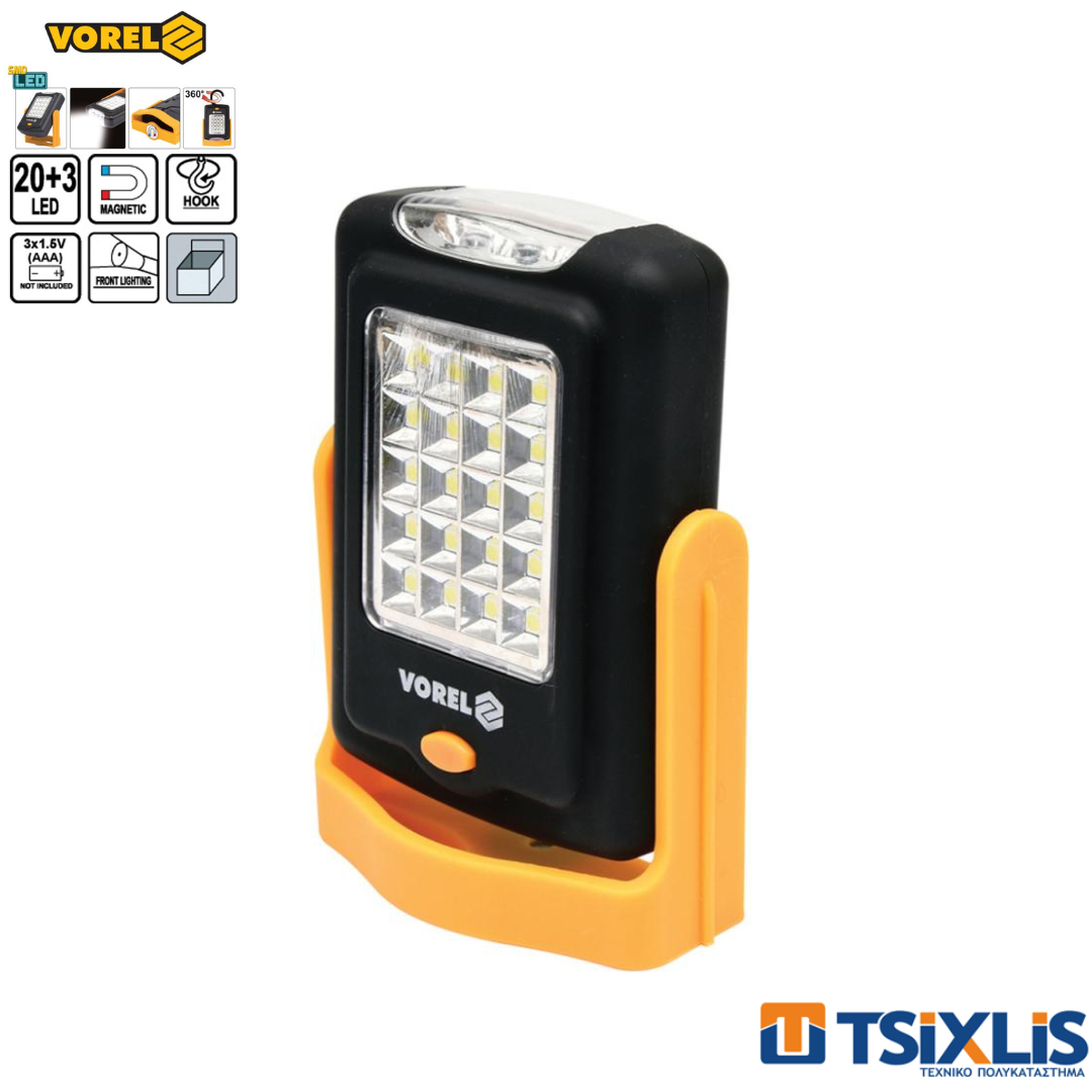 Φακός LED 20+3 VOREL 360° 82730 - (21182730)