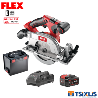 Σετ Δισκοπρίονο 18V FLEX 165mm CS62-EC & Μπαταρία 5.0Αh & Φορτιστής 3.0Α & Βαλίτσα - (D00571)