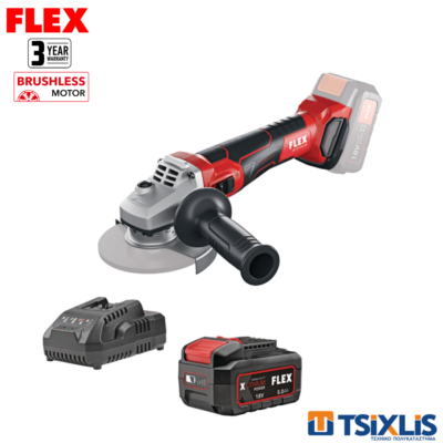 Σετ Γωνιακός Τροχός 18V FLEX 125mm LB 125-EC.C & Μπαταρία 5.0Αh & Φορτιστής 3.0Α - (D00553)