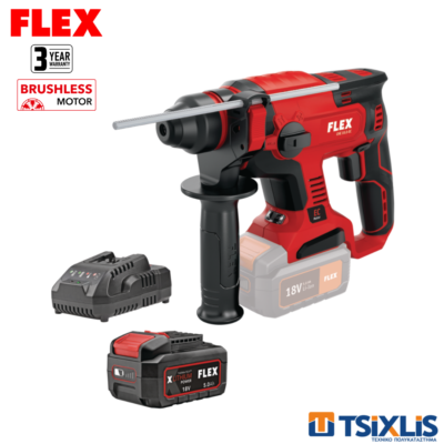 Σετ Περιστροφικό Πιστολέτο 18v FLEX 1.7j CHE-EC.C & Μπαταρία 1x5.0Ah & Φορτιστής - (D00549)