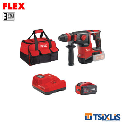 Σετ Περιστροφικό Πιστολέτο 18v FLEX CHE2-26-EC FLEX 2.6J & Μπαταρία 1x8.0Ah & Ταχυφορτιστής & Εργαλειοθήκη - (11829)